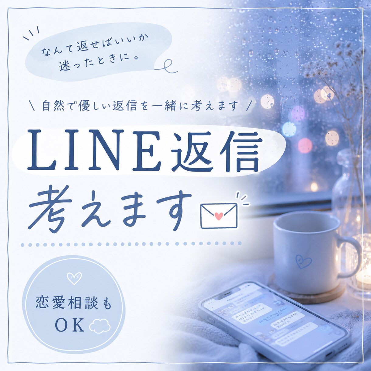 気軽に恋愛相談乗ります 重くなりすぎない自然な返信を提案します イメージ1