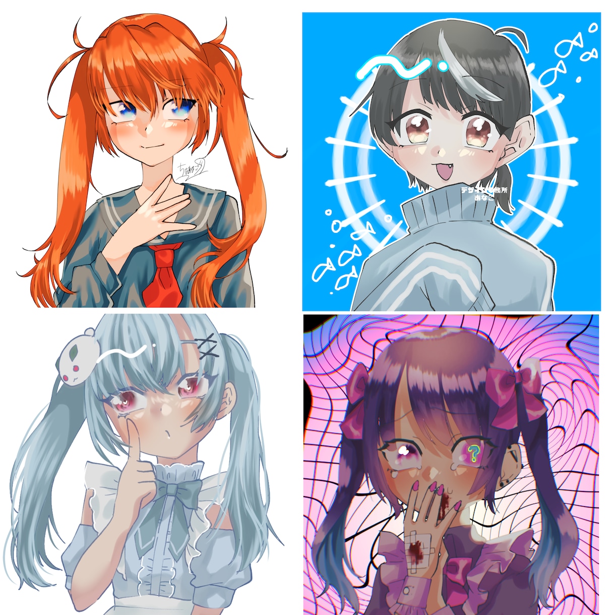 SNSのアイコン、ヘッダーなど制作します 似顔絵、オリキャラ、ペット、推しキャラ、何でもイラストに！ イメージ3