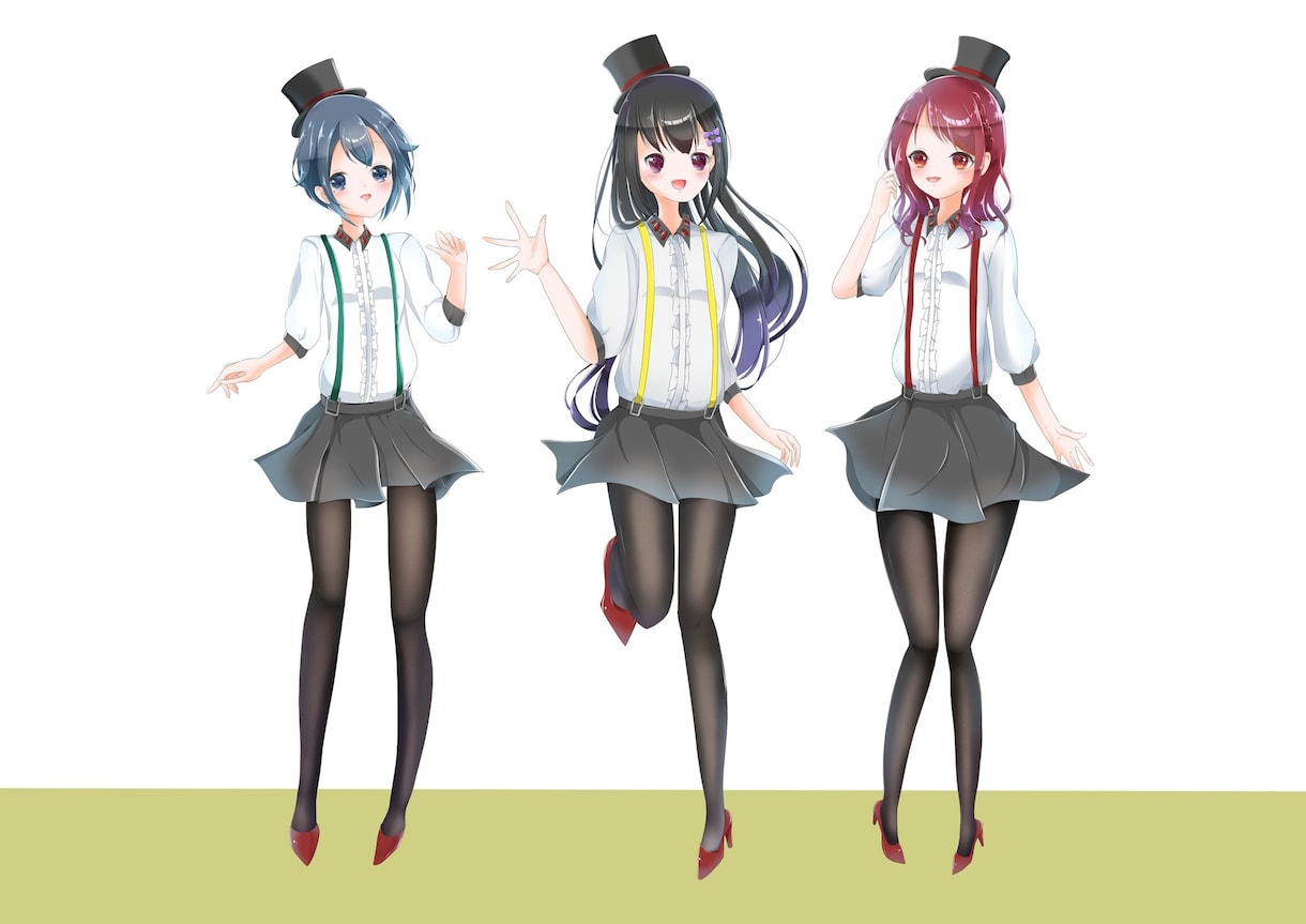 キャラクターの立ち絵書きます アニメ塗り、ポップな絵柄であなたのキャラを形にします イメージ2