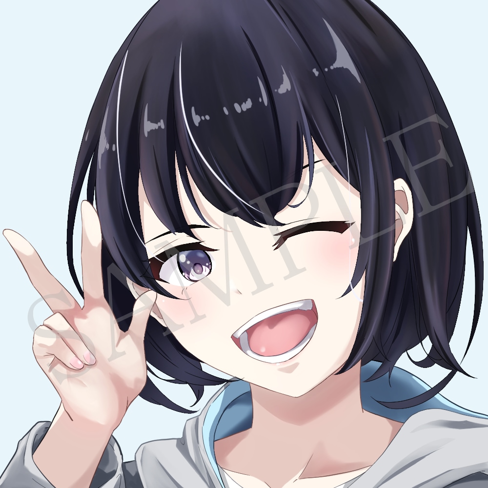 SNS用アイコン描きます 印象に残る目元を丁寧に描きます イメージ1