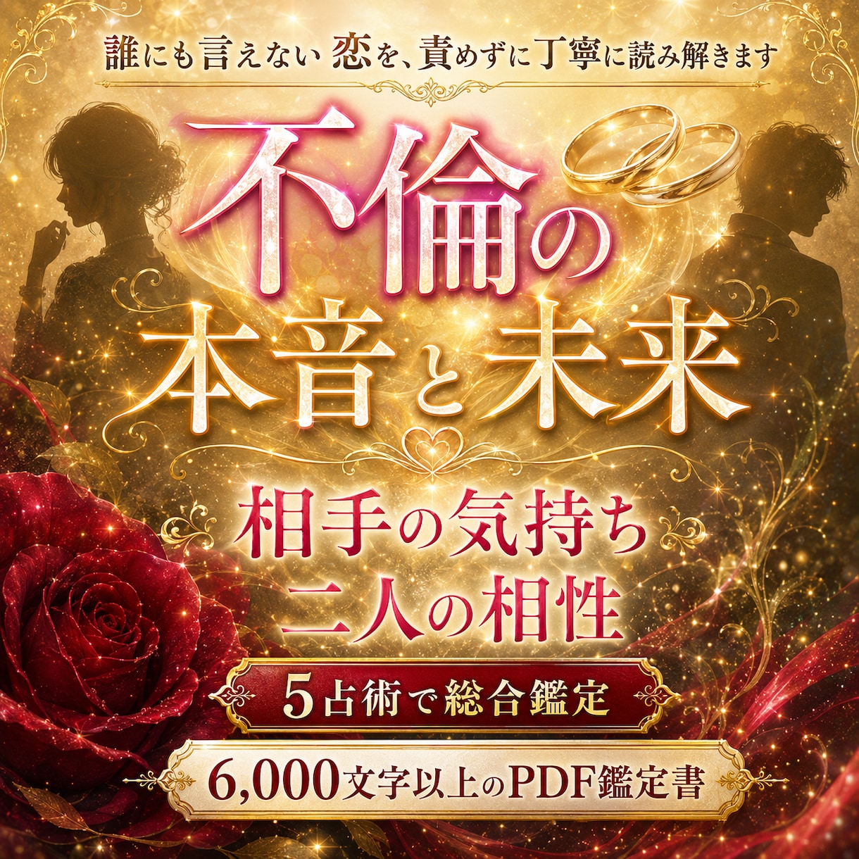 破格！不倫相手の相性と未来を5占術で深く鑑定します あなただけの大ボリュームの個別鑑定書 l ヒーリング付き イメージ1