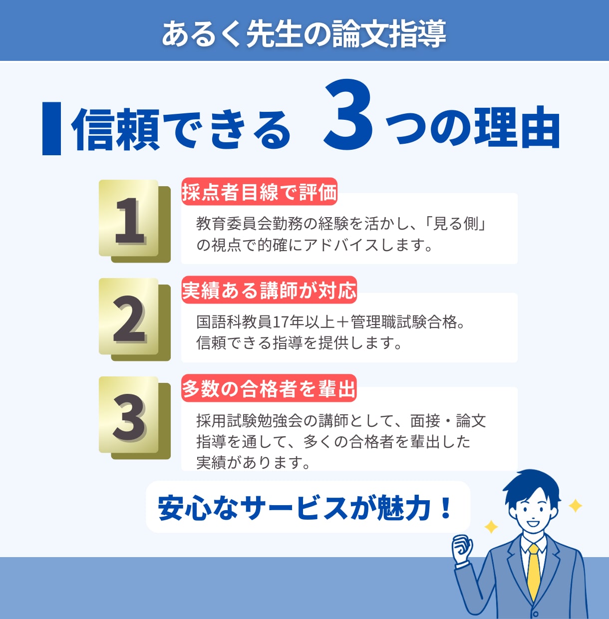 お得なセット割有◆面接◆元教育委員会が教えます 【顔出し無でもOK】集団面接・討論・模擬授業・自己PR イメージ3