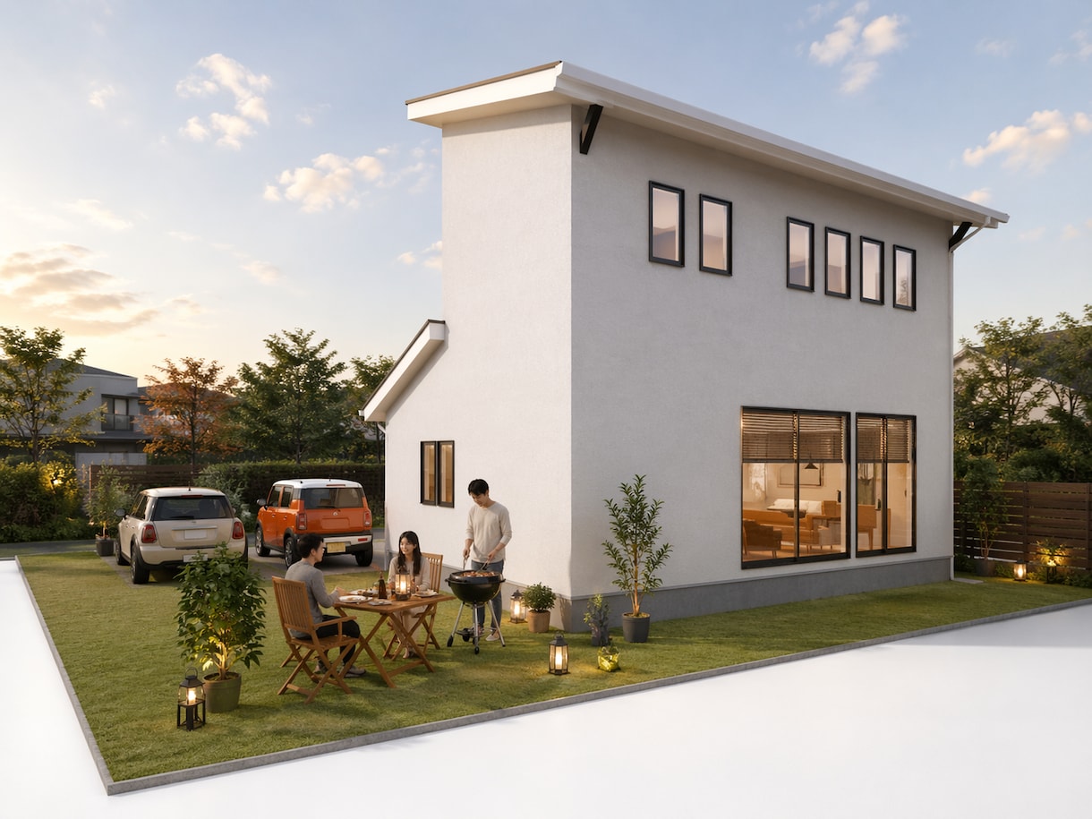 新築住宅をイメージできる外観パースを作成します 外壁・屋根・玄関の色合わせに｜住宅営業歴15年以上 イメージ2