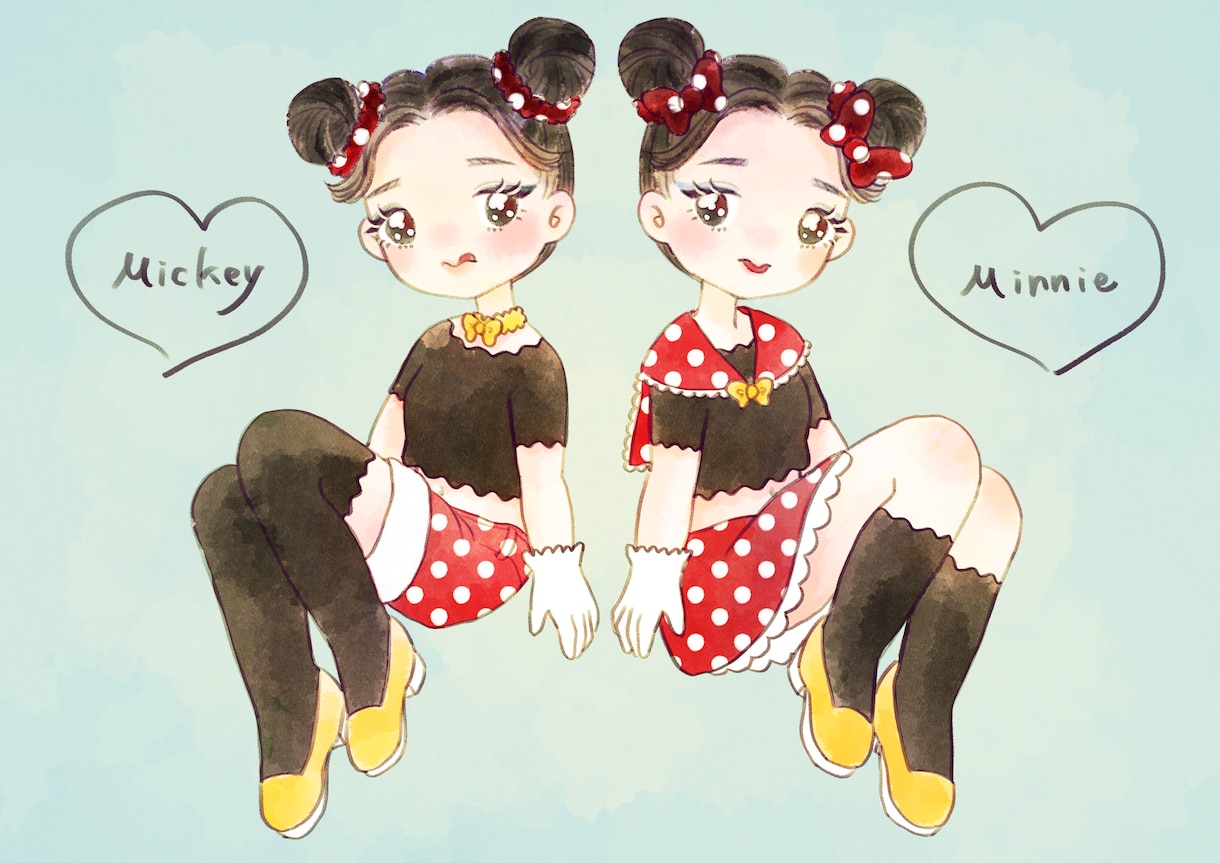 可愛い水彩画チックの女の子イラスト、描きます 可愛い女の子イラストで、SNSをしたら毎日楽しい❣️ イメージ5
