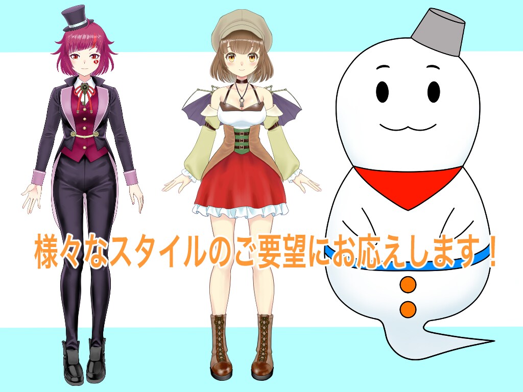 イラスト〜Live2Dまでまとめて承ります 絵心あるLive2Dモデルで配信の表現力大幅UP! イメージ3