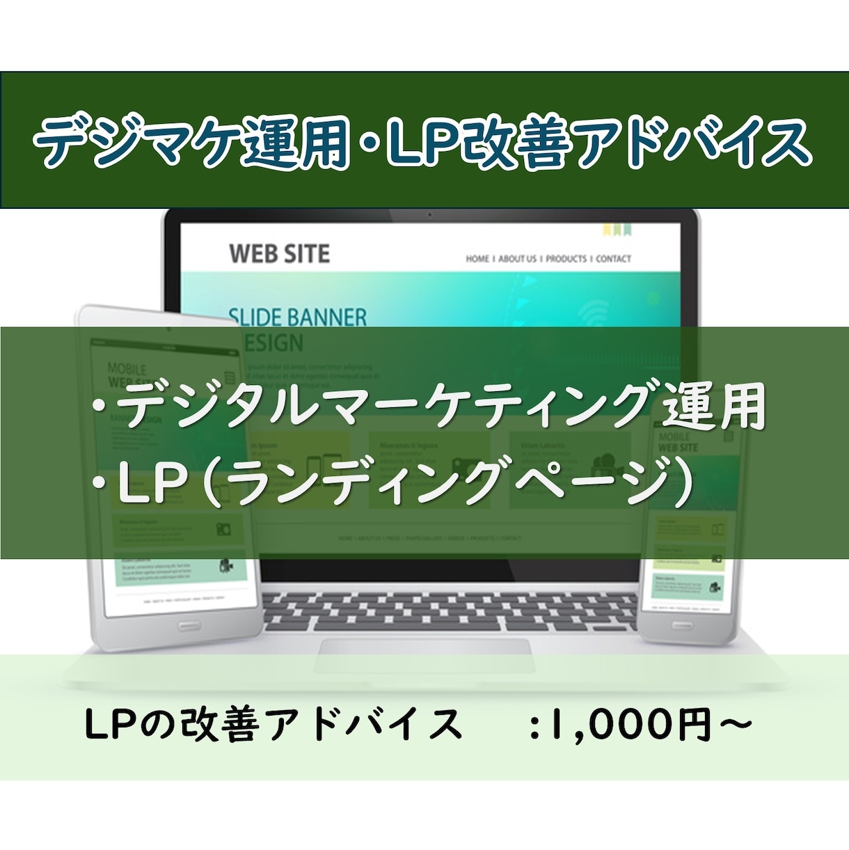 デジマケ運用・LP改善のアドバイスします 部外者・第三者観点でチェックします イメージ1