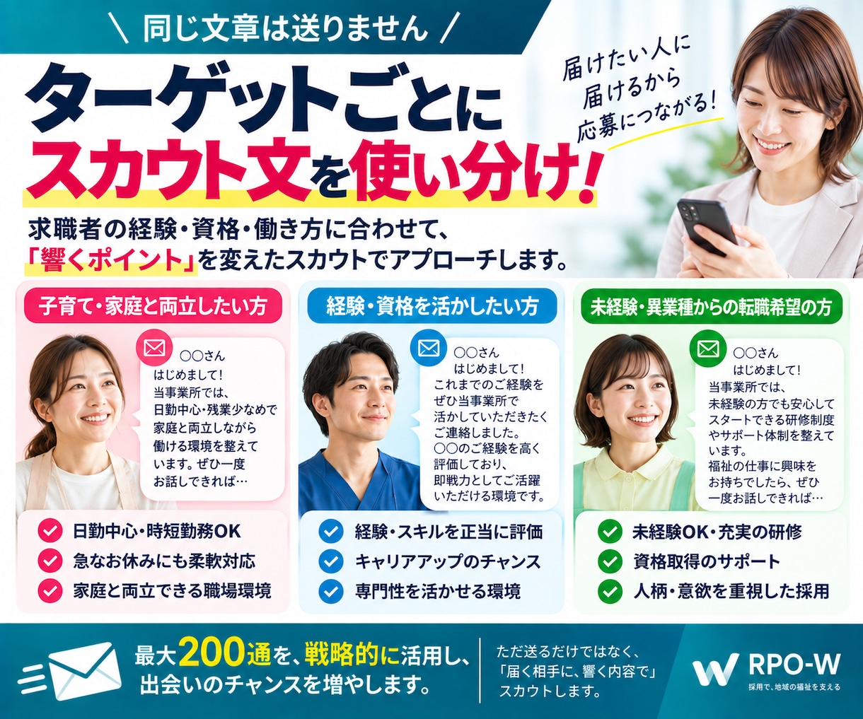 ジョブメドレー運用を30日間まるごと代行します ｜求人改善＋スカウト最大200通｜応募0なら2週間無料延長 イメージ5