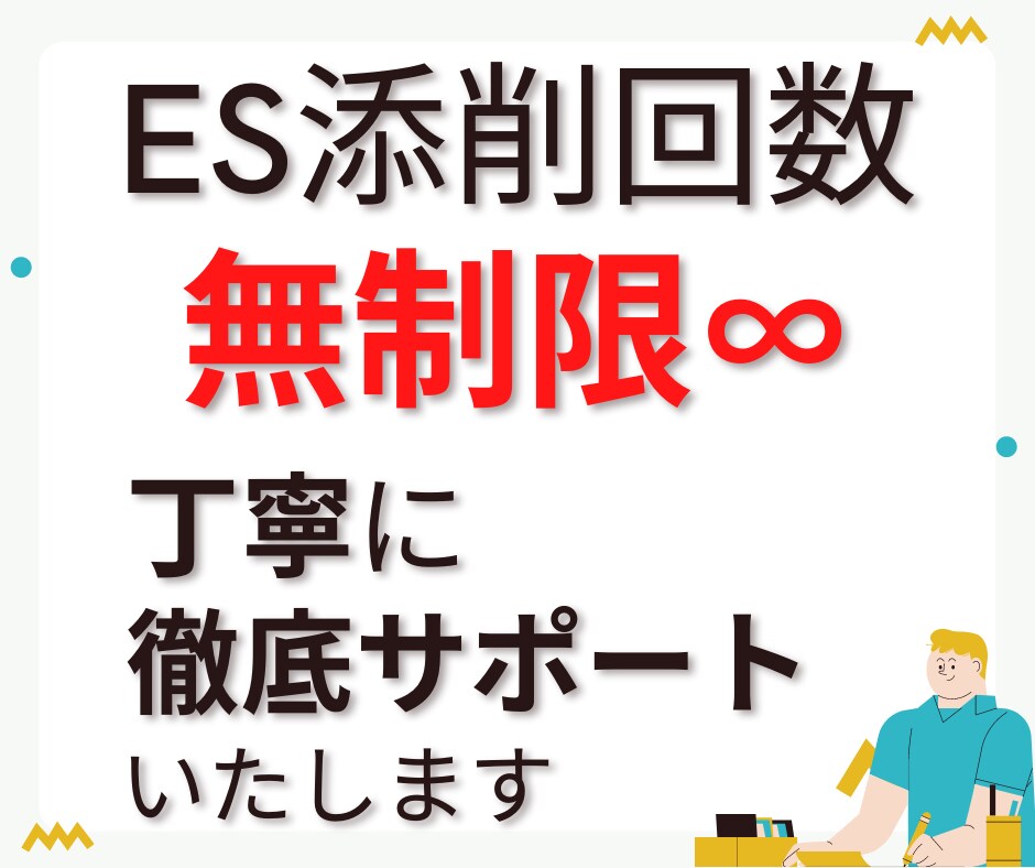 就活ＥＳ添削！魅力の伝え方「徹底的に」お教えします 【添削回数無制限∞】サービスの質に高評価いただいています！ イメージ1
