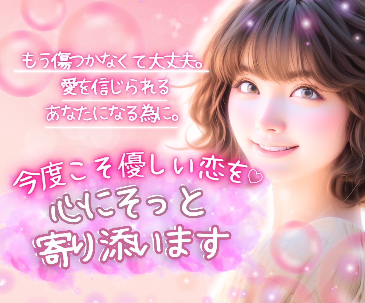 今度こそ優しい恋を♡心にそっと寄り添い占います ♡もう傷つかなくて大丈夫。愛を信じられるあなたになるために… イメージ1