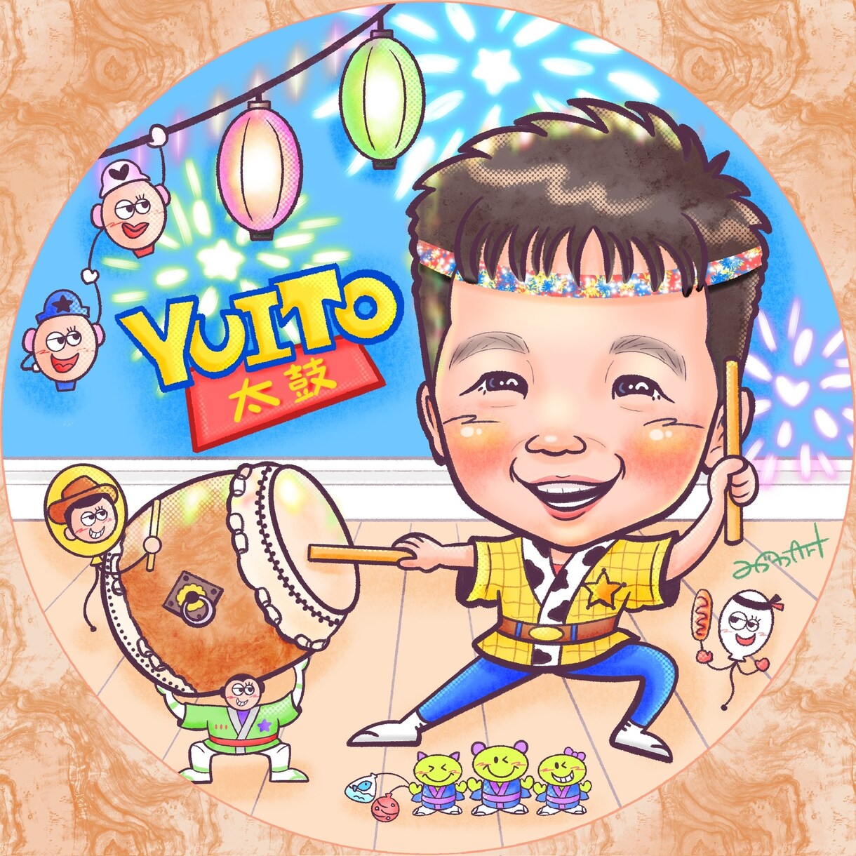 ニコッとあったかい似顔絵＊データ納品します 記念日・プレゼント・思い出に♡ラフ確認ありで安心です◎ イメージ7