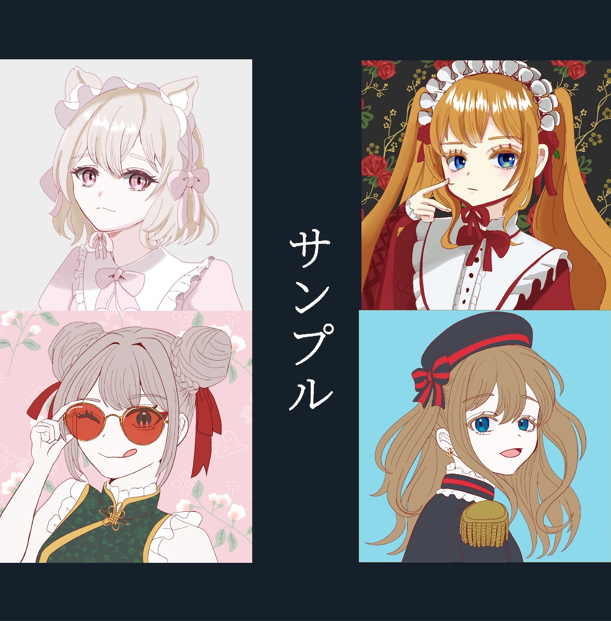 残り4名！ロリータ風女の子のSNSアイコン描きます ˖⊹ ࣪ ˖小さな絵に宿す、あなたの心の衣装⊹ ࣪ ˖⊹ ࣪ イメージ2