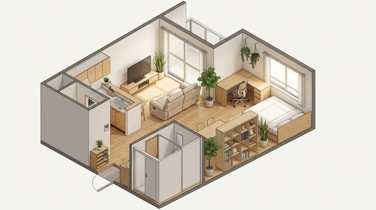 鳥瞰図作成×家具提案で理想の空間を実現します インテリアと家具のトータルコーディネート イメージ3