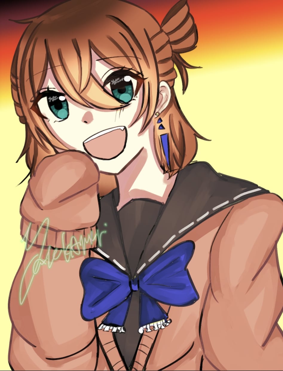 アイコン/歌ってみたイラスト描きます 等身大/デフォルメ、かわいい女の子/かっこいい女の子描きます イメージ3