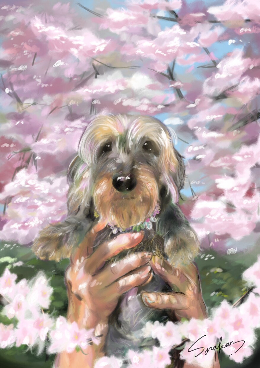 お好きな画風でペットのイラストを作成します プレゼントや自分への贈り物、ペットとの思い出に イメージ4