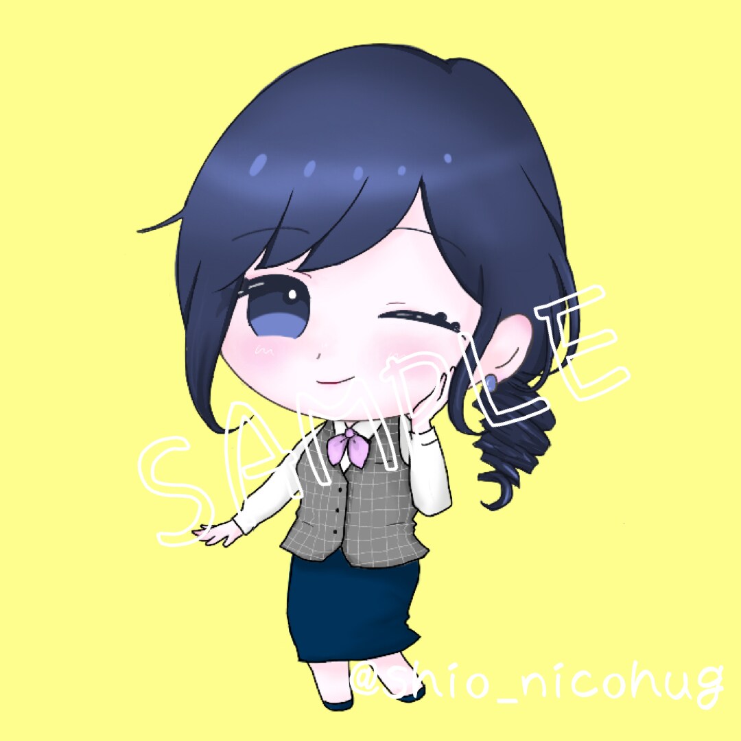 SNSを楽しくする♡みにきゃらアイコン描きます SNSやブログの吹き出しなどに使えるアイコンです♪ イメージ3