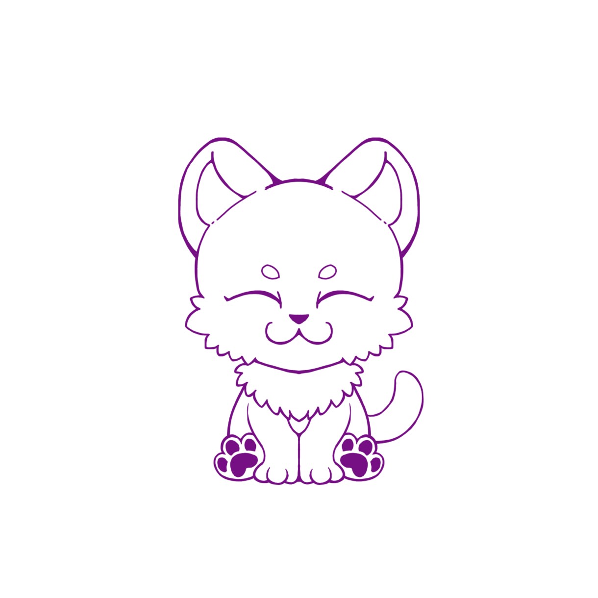 ケモナーさんにおすすめします ちょこんとおすわりイラストを制作致します。 イメージ3