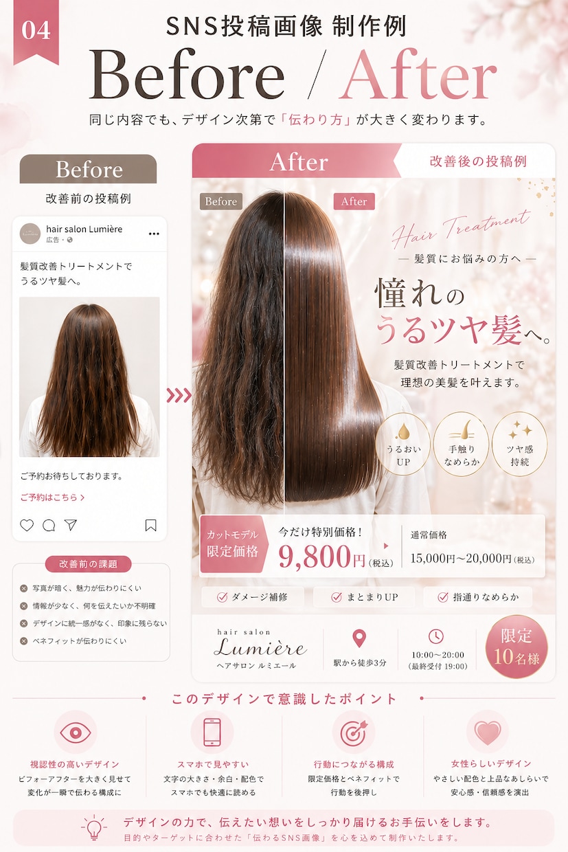 集客につながるSNS投稿画像を制作します Instagram・X・広告画像までまとめて対応します イメージ6