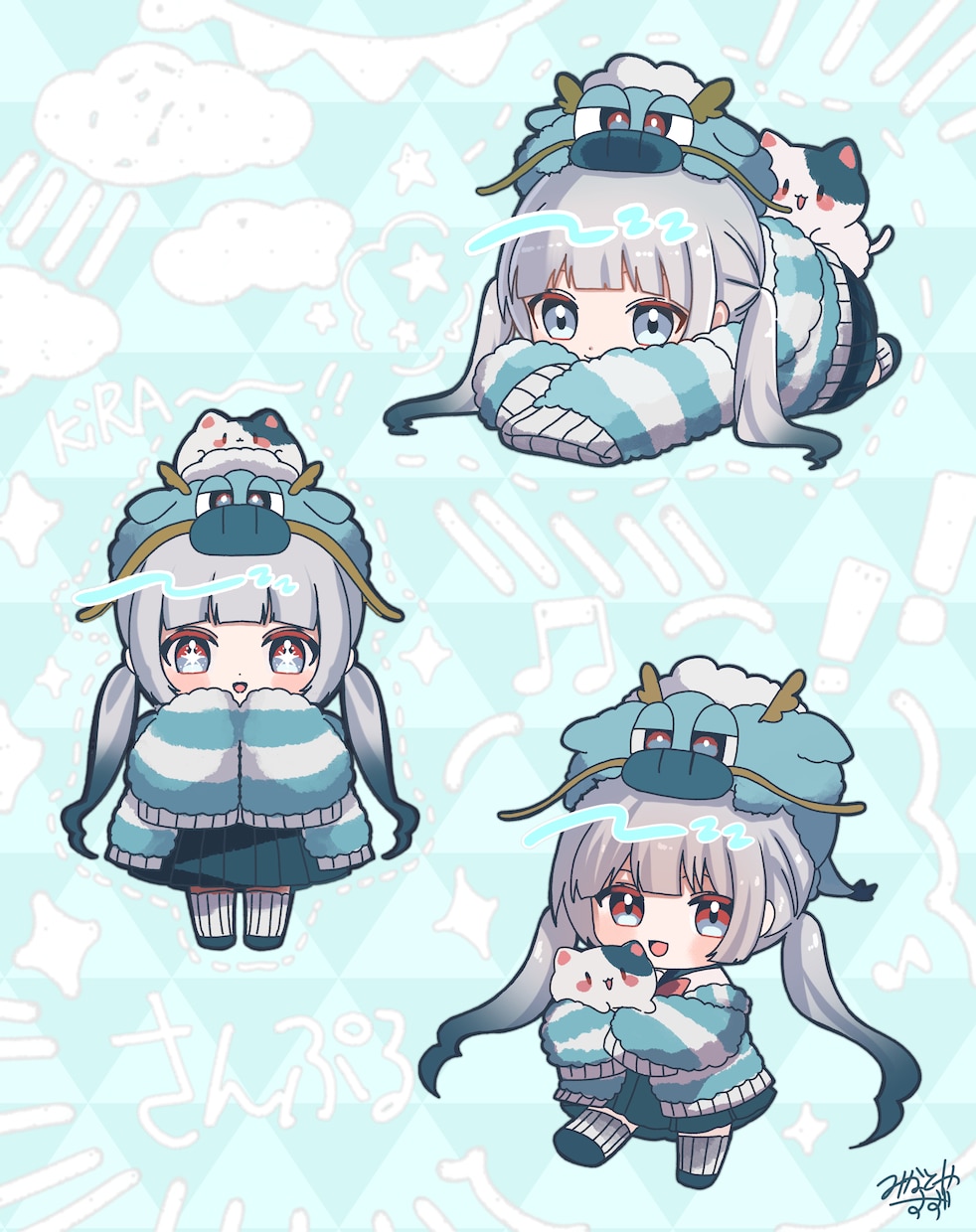 短納期☆SNSやグッズに☆可愛いちびキャラ描きます グッズ化やVの活動に！商用利用も可能な可愛いちびキャラ イメージ3