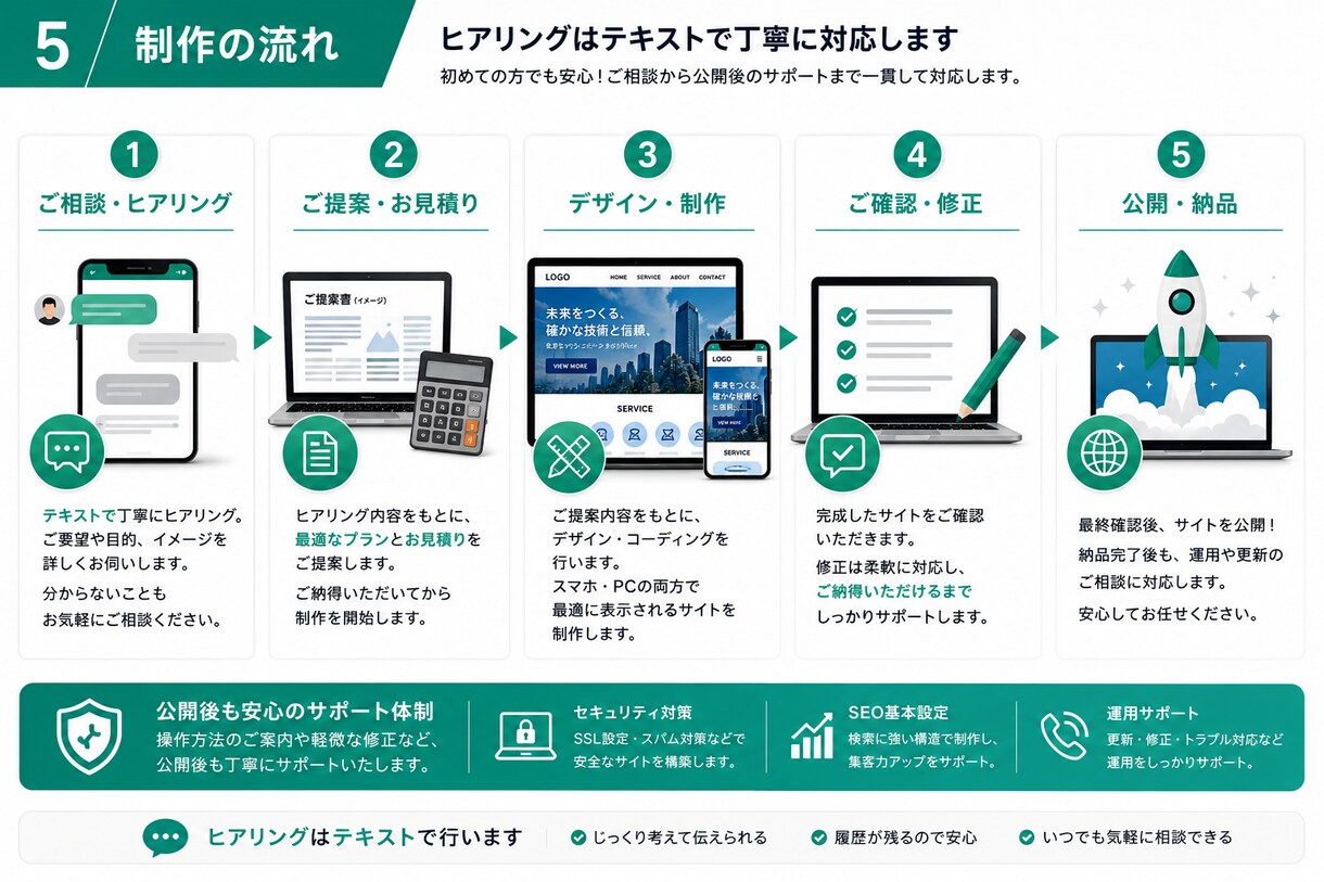 スマホ・PC対応の高品質HPを制作します スマホ対応・SEO・公開まで一括対応 イメージ5