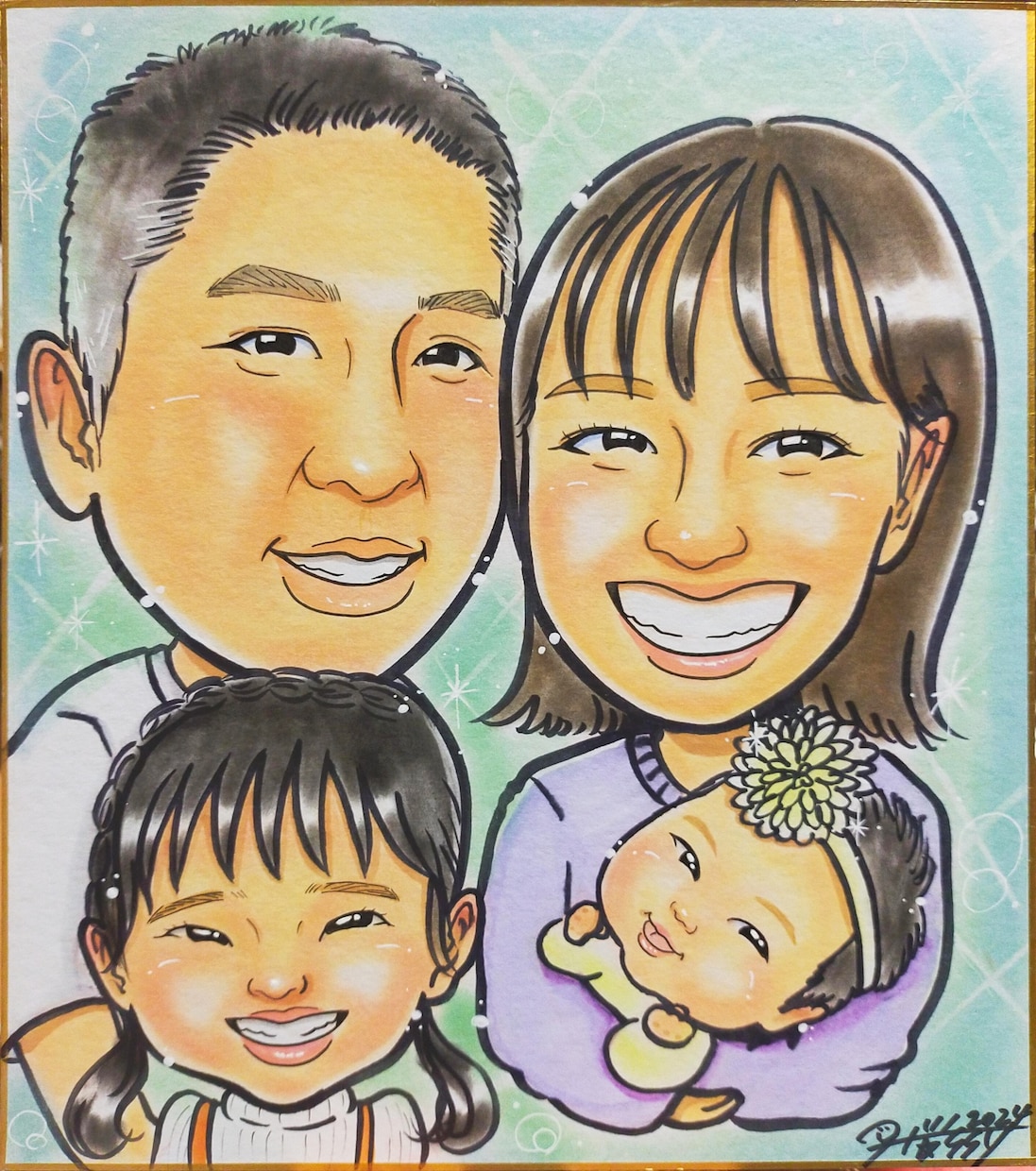 大好評！プロの似顔絵師が宝物になる似顔絵描きます 似てる！可愛い！一目で笑顔になれる明るい手描き似顔絵♡ イメージ8