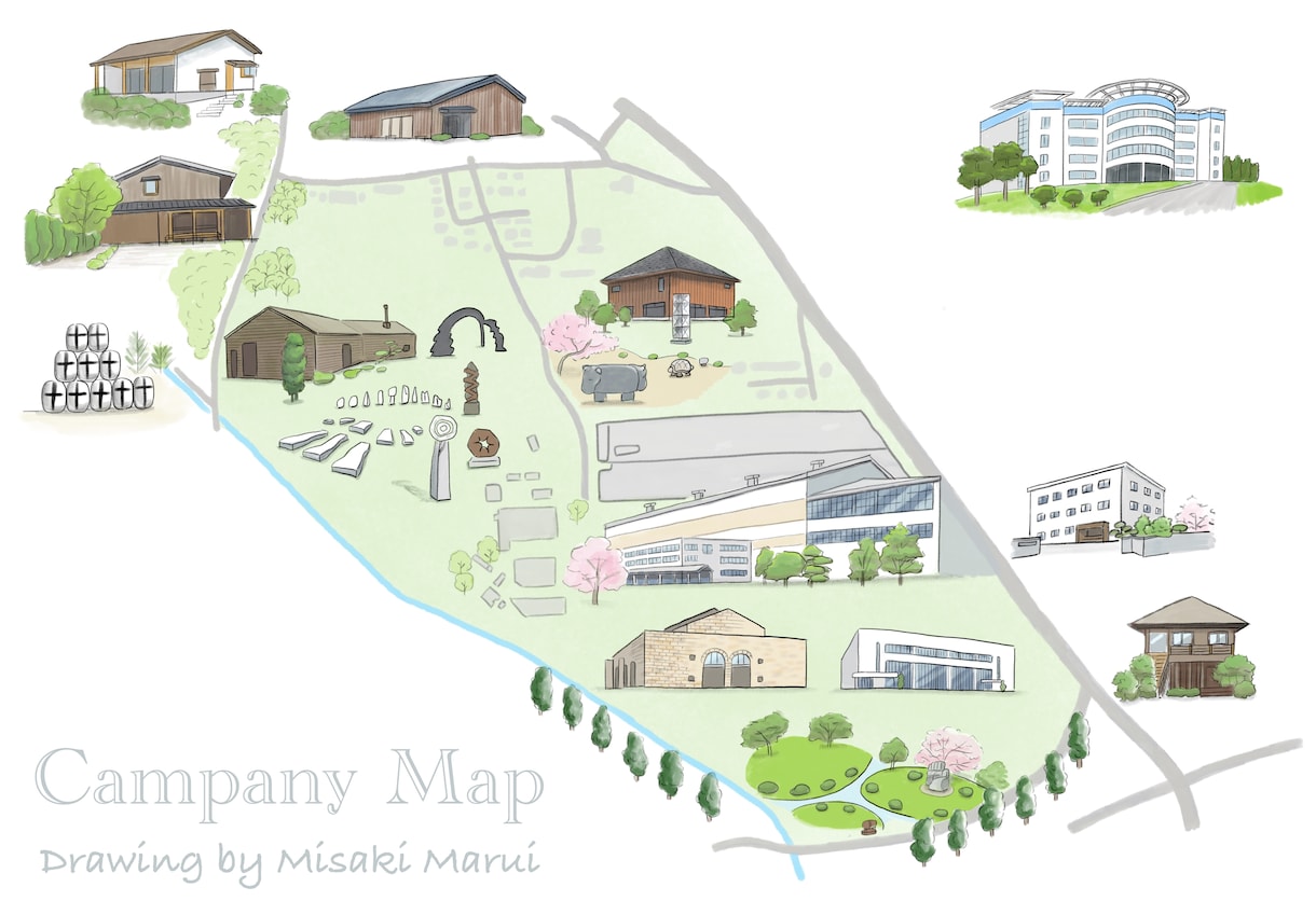 温かみのある手描きイラストマップを制作します 手描きイラストで空気感が伝わる地図に イメージ6