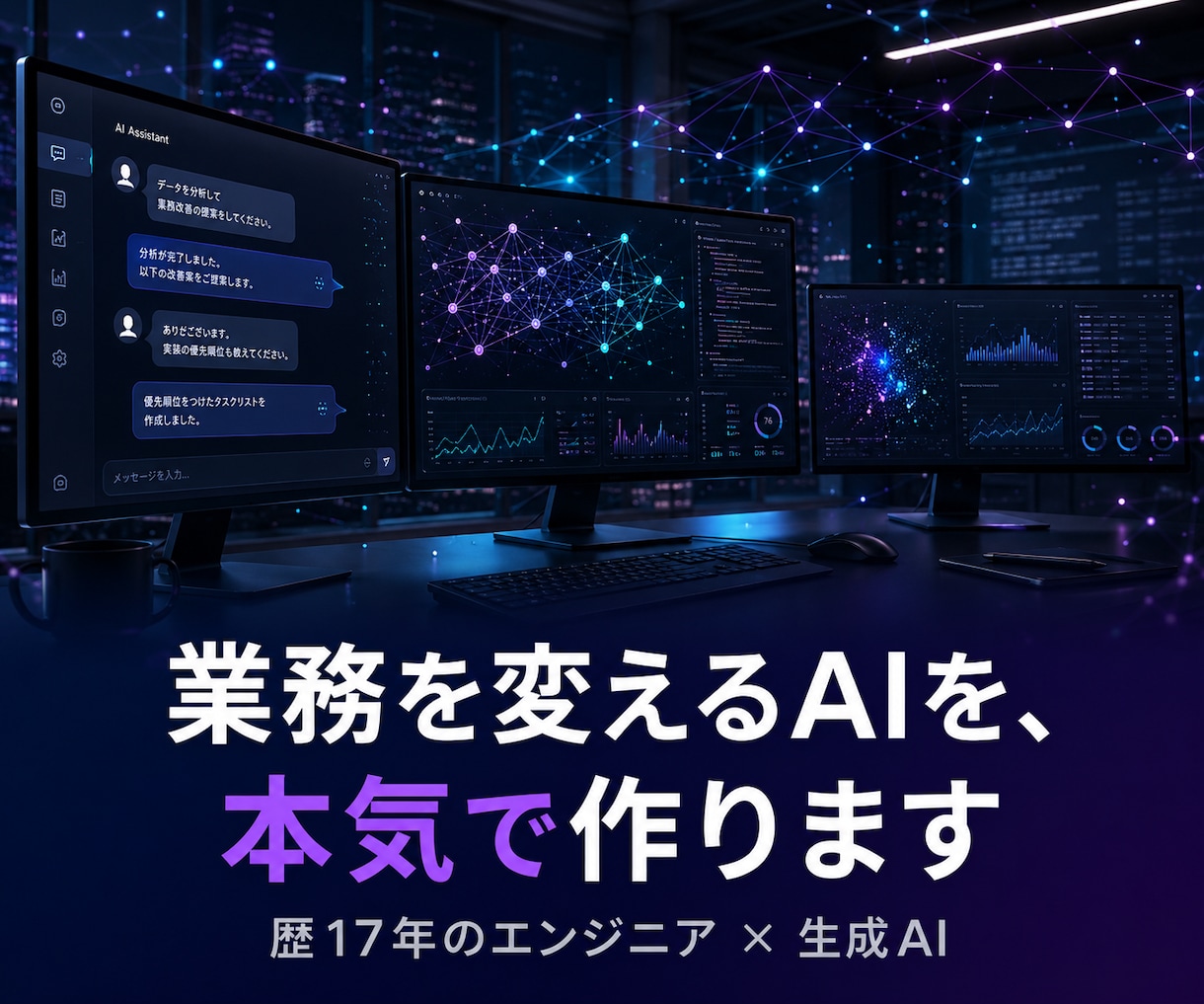 業務を変えるAIアプリ・エージェント開発します 簡易botでは終わらせない。業務に組み込む本格AIを開発 イメージ1