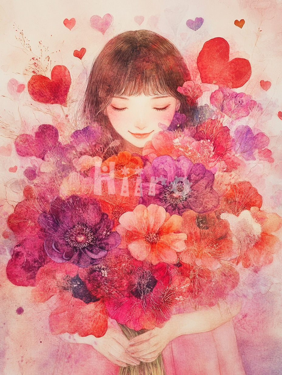 共感覚で感じた“あなたの色”を花束artで届けます お名前から感じ取った“あなたの色”をAIartでお届けします イメージ1