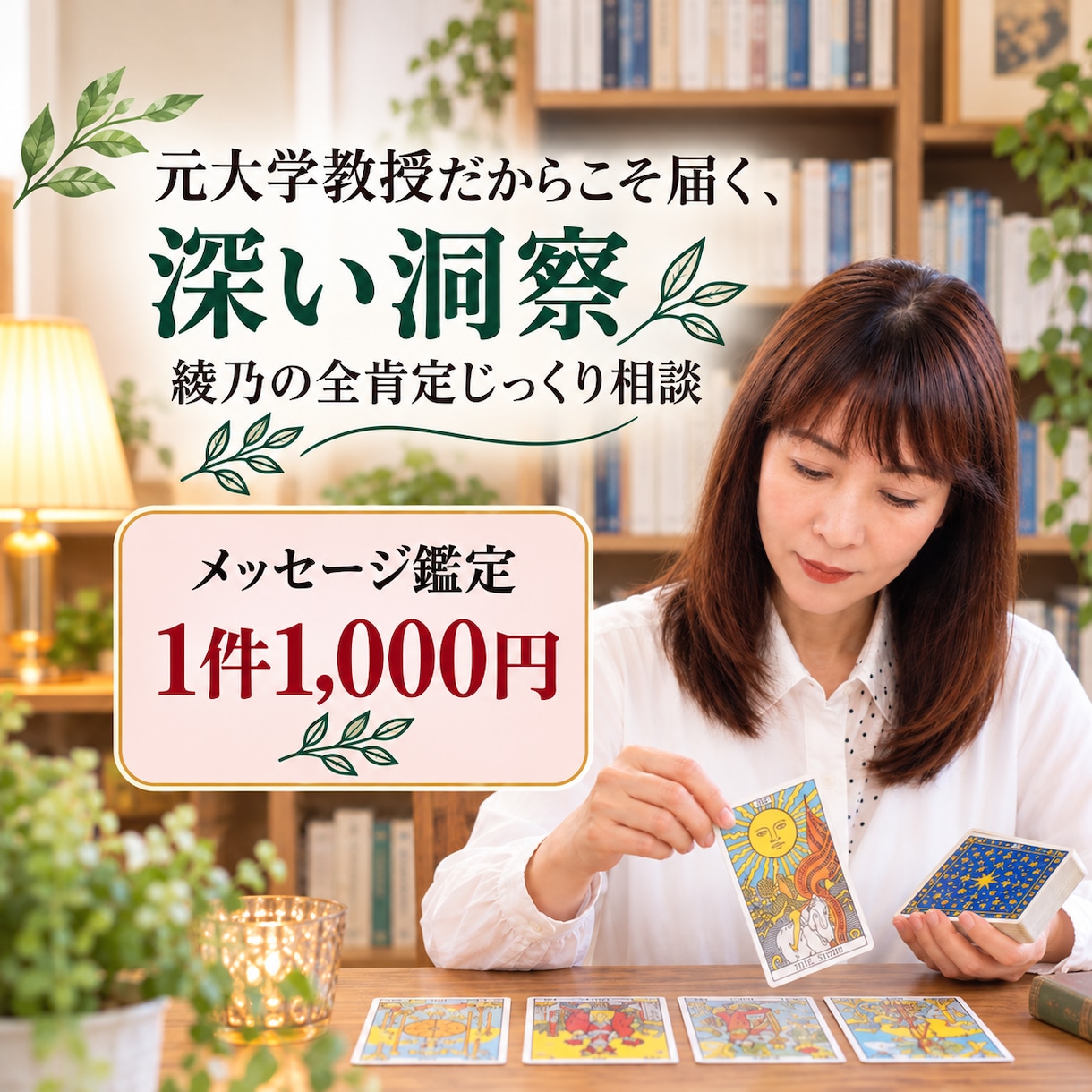 このままでいいのかなをタロットでじっくり鑑定します 電話が苦手なあなたへ・35年の傾聴の女性専用メッセージ鑑定 イメージ1