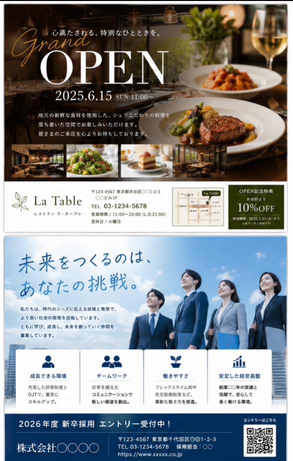 どんなチラシやメニューをトータルデザインします 集客UPやオシャレなデザインをお届けします英語対応可能です イメージ1