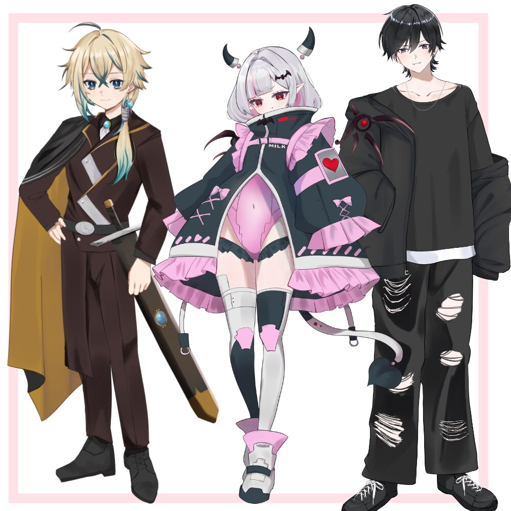 立ち絵イラストをデザイン・作成致します ＴＲＰＧ、Vtuber、IRIAM、の立ち絵を制作致します。 イメージ3