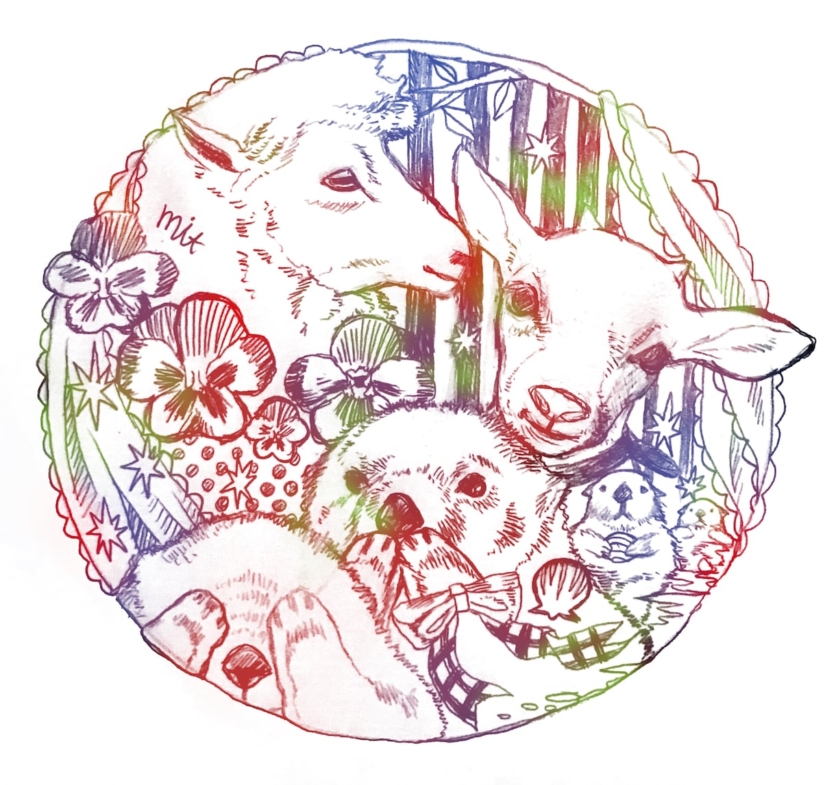 カラフルポップに動物のイラスト描きます ペットのイラストを思い出に残しませんか？ イメージ4