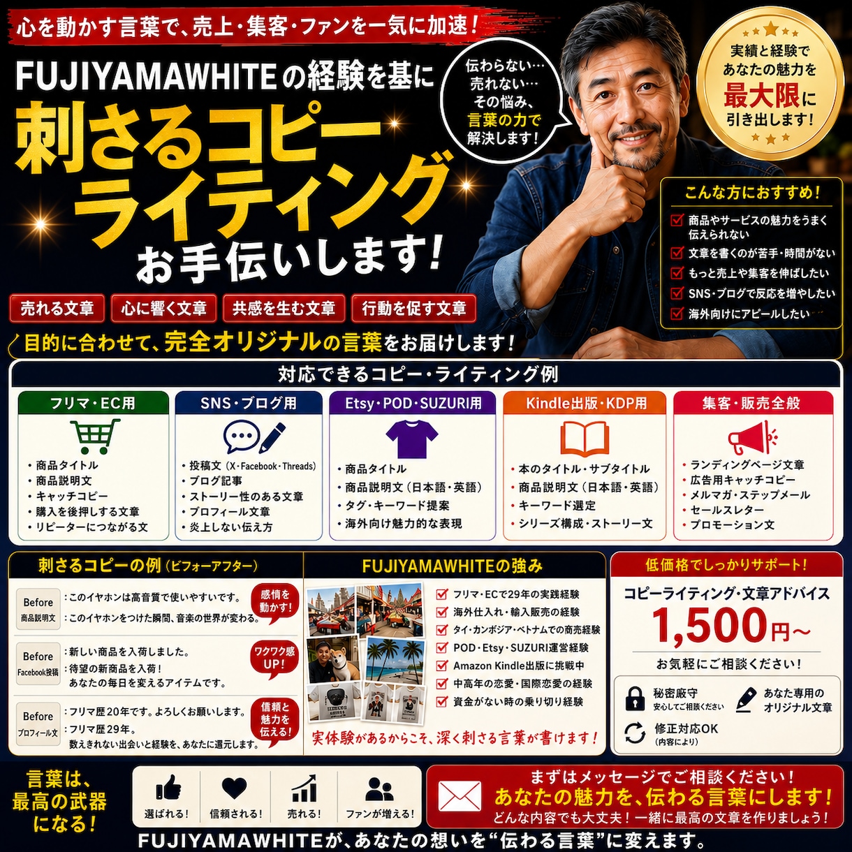 売れる文章を一緒に作ります 伝わる文章で集客・売上アップを応援 イメージ1