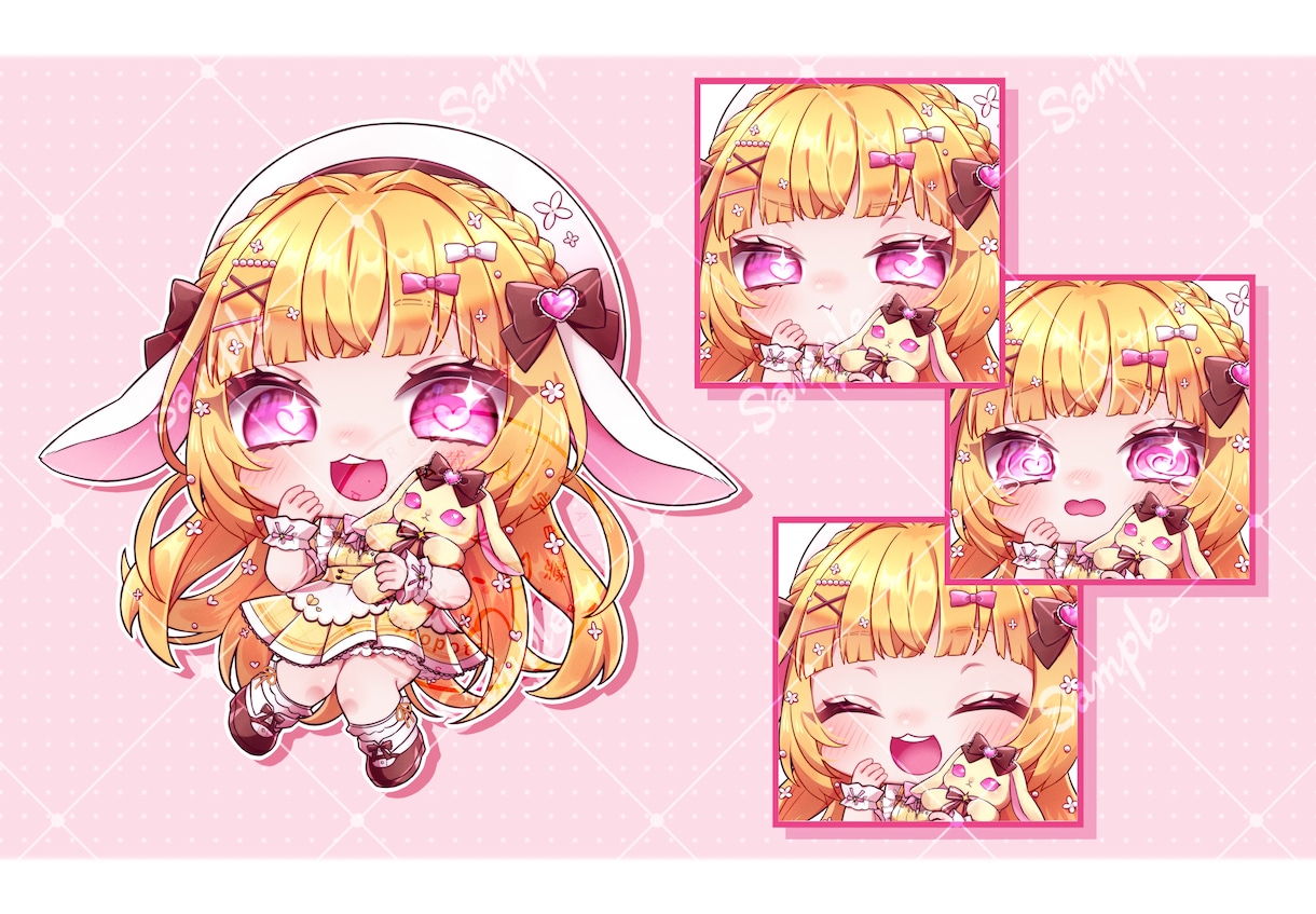 グッズやSNSで使える可愛いSDキャラを作成します 【商用可】 Vtuber様、個人利用の方も大歓迎！ イメージ3