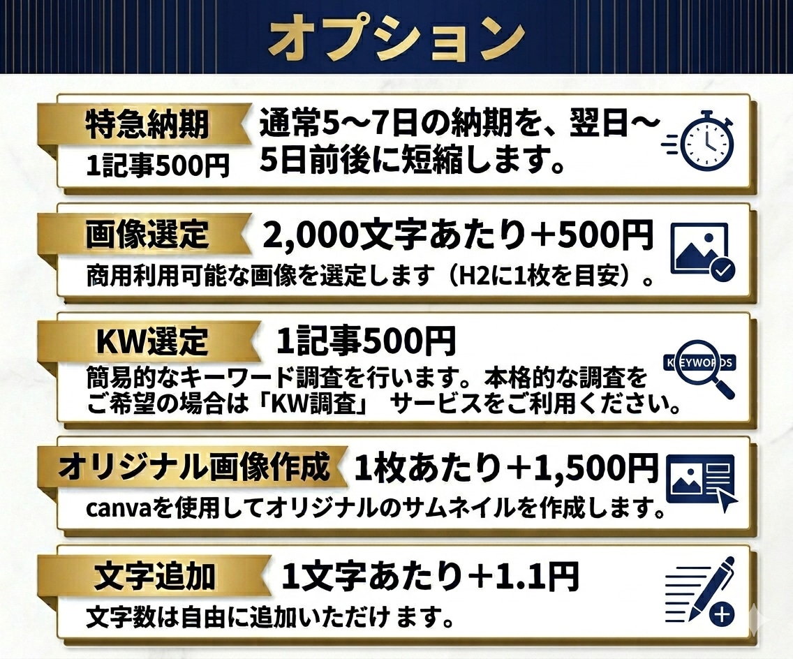 まとめて5記事！25万PV※1ライターが担当します 合計1万文字〜上位表示300件以上実績あり※2入稿無料 イメージ9