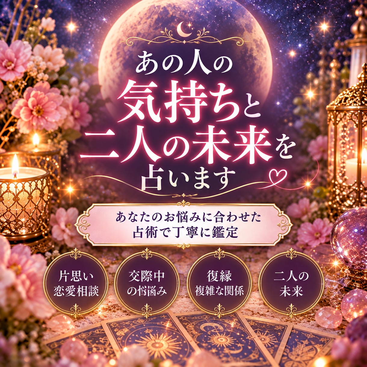 あの人の本音と二人の未来を占います 片思い・復縁・曖昧な関係に悩むあなたへ イメージ1