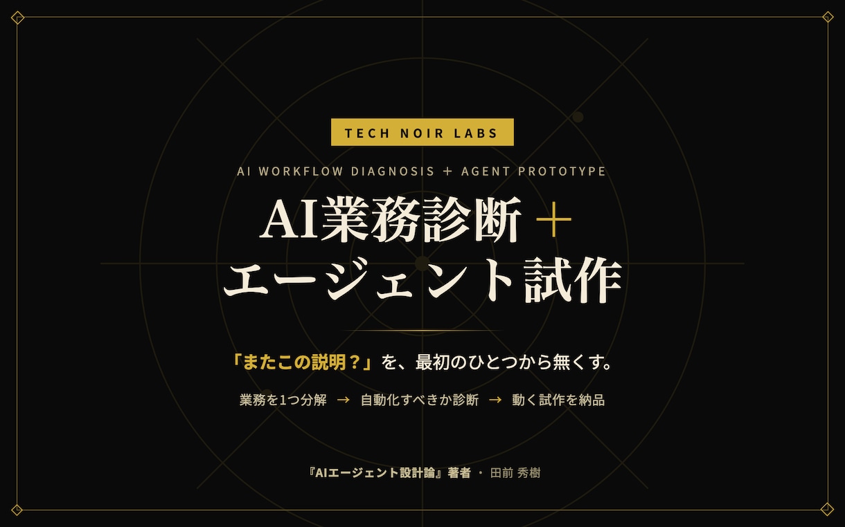 AI業務診断+エージェント試作を納品します 「またこの説明」を最初のひとつから無くします イメージ1