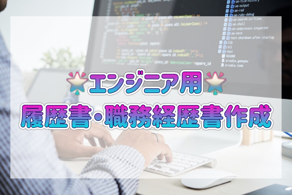 エンジニア用/履歴書・職務経歴書作成します 10月末まで表示価格より2000円引き（②③のみ） イメージ1
