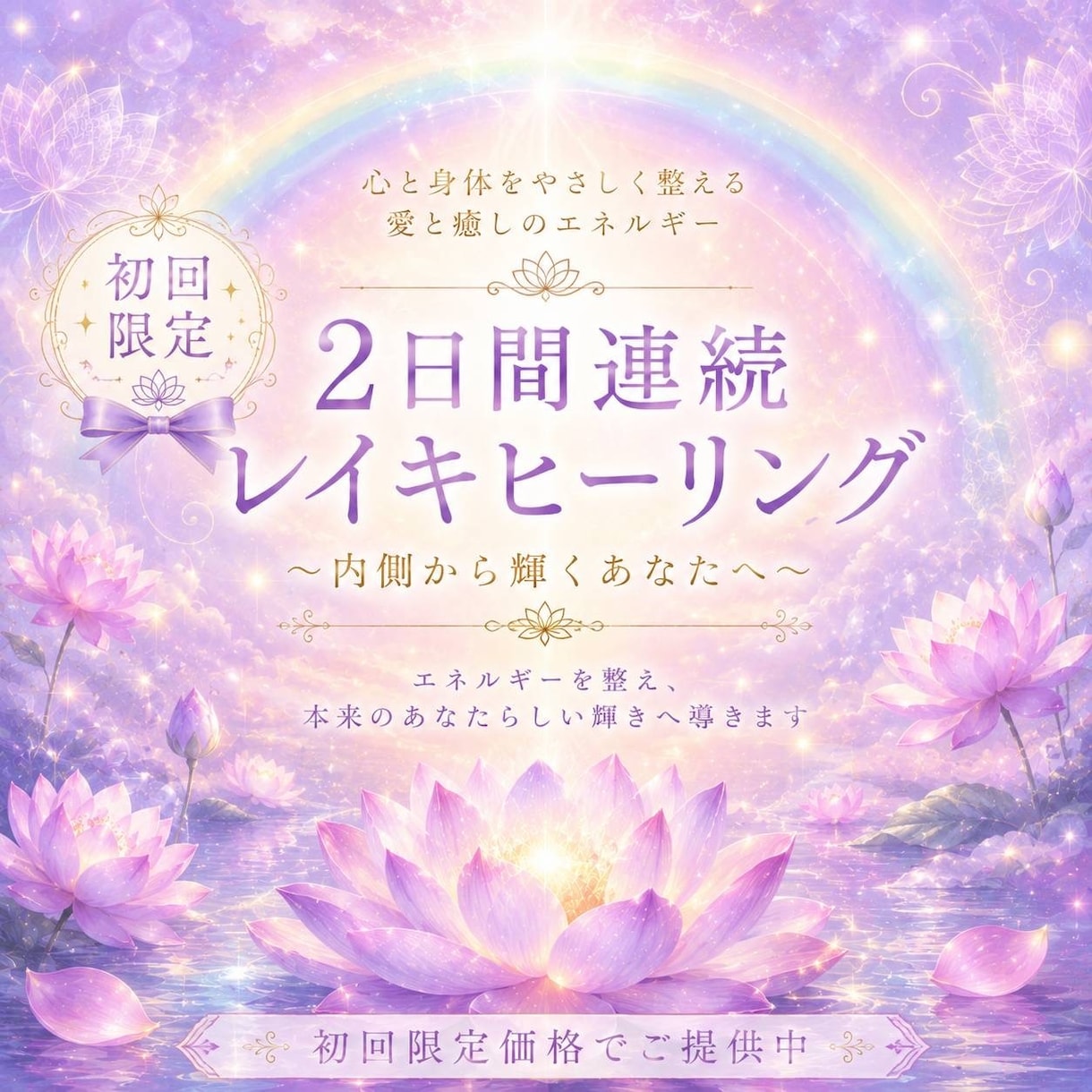 初回限定☆優しい遠隔レイキヒーリングお届けします 遠隔レイキヒーリング　15分✖️2日間連続 イメージ1