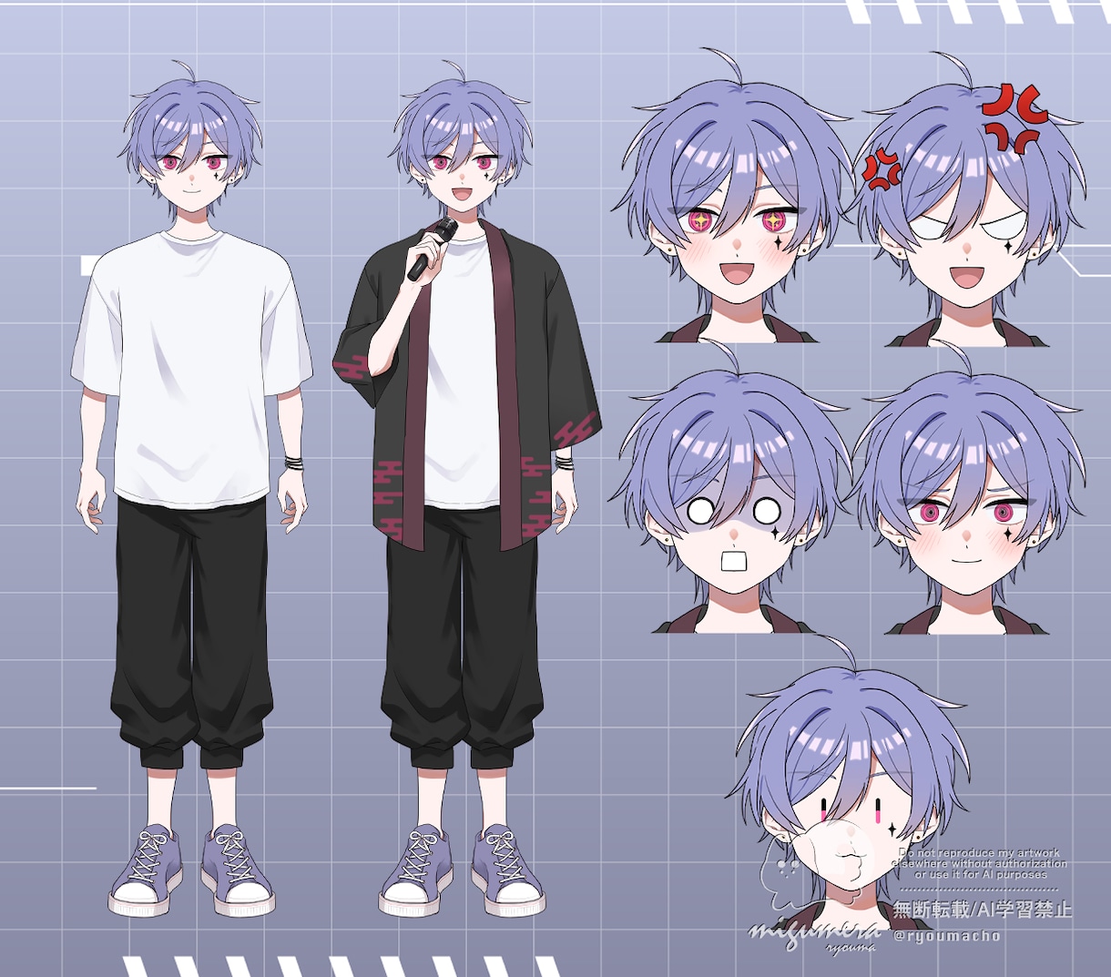 Live2D用パーツ分けイラスト制作承ります 【商用利用込】デザイン持ち込み～キャラクターデザインOK！ イメージ8