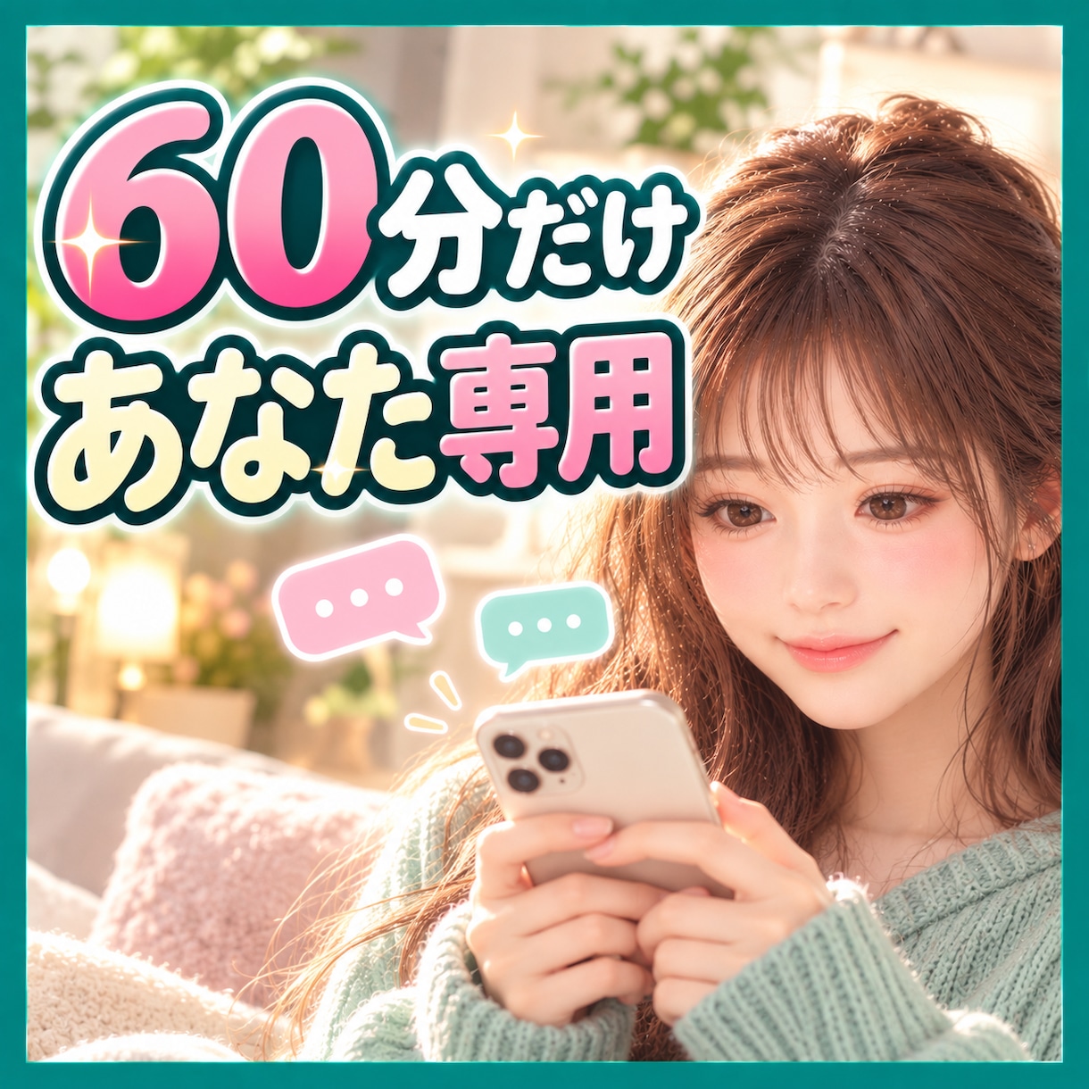 ６０分だけ❤あなた専用のチャット相手になります くだらない話も本音も歓迎✨二人だけのおしゃべり時間 イメージ1