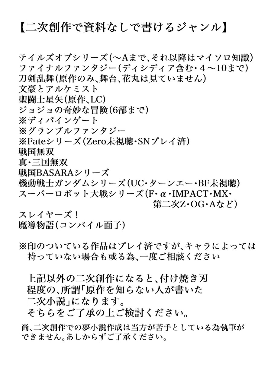 二次小説・創作小説など（～7000文字）書きます あなたの色んな妄想、形にします イメージ1