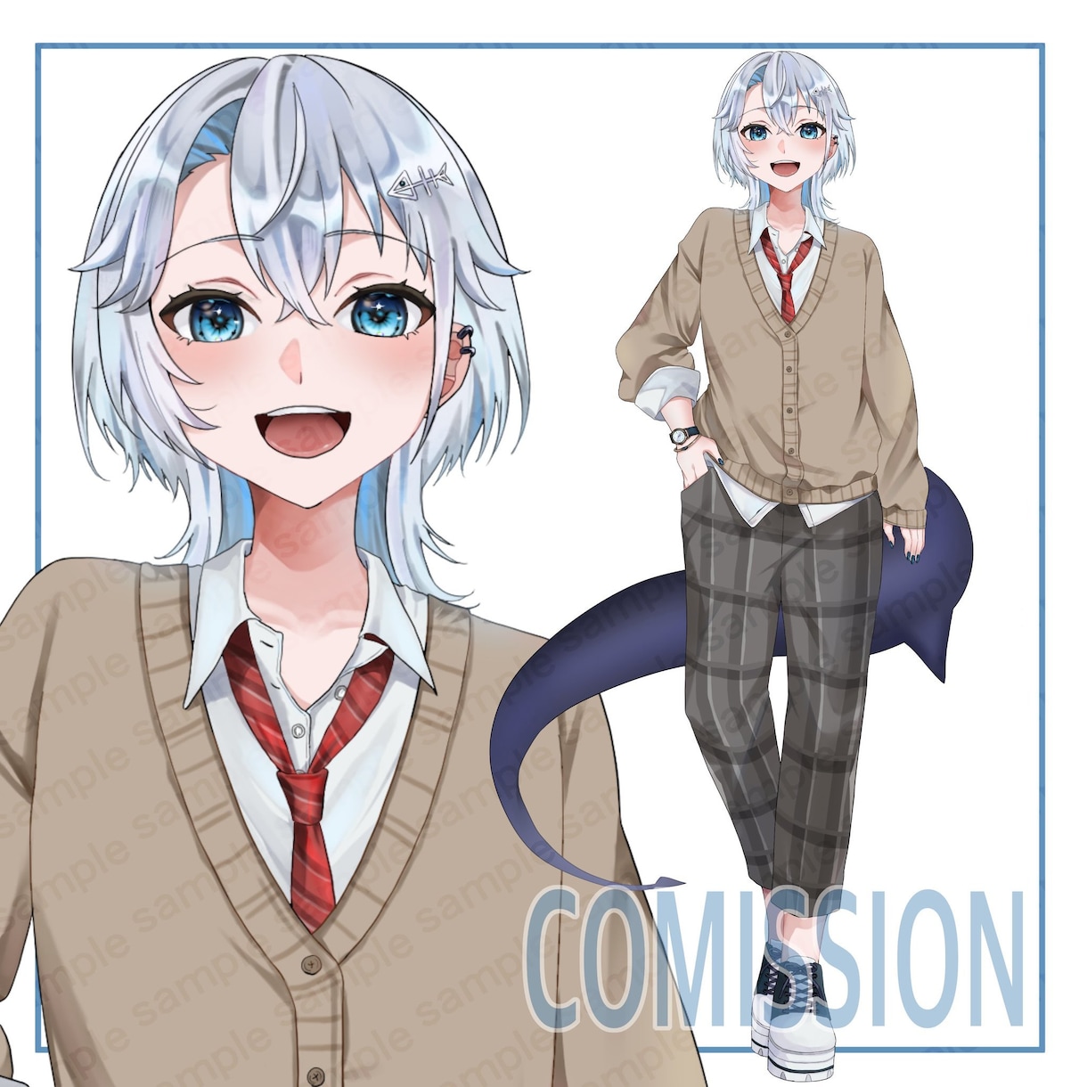 立ち絵(キャラデザ込み)を制作します 自分だけの可愛い、かっこいい、綺麗を一緒に作ります イメージ5