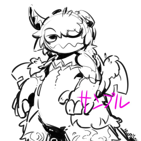 フリースタイル、スケッチイラスト作成【人外・ドラゴン・ケモノ・モンスター】 イメージ1