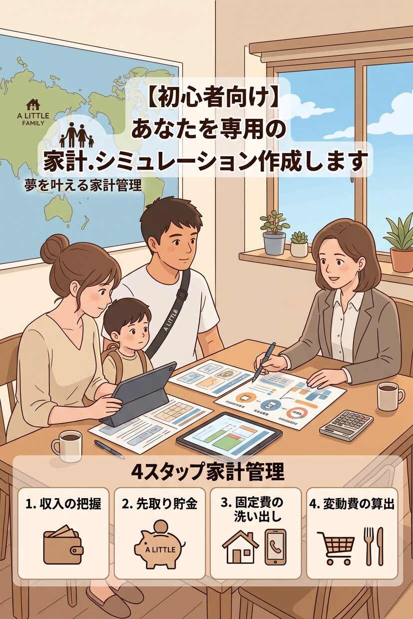 初心者向け☆お金が貯まる家計簿予算を作成します 独自開発したツールでお金が貯まる家計簿予算を作成します！ イメージ1
