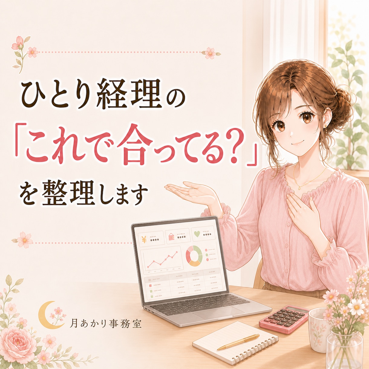 ひとり経理の「これで合ってる？」を整理します 止まっている場所と、次にやること３つをお返しします イメージ1