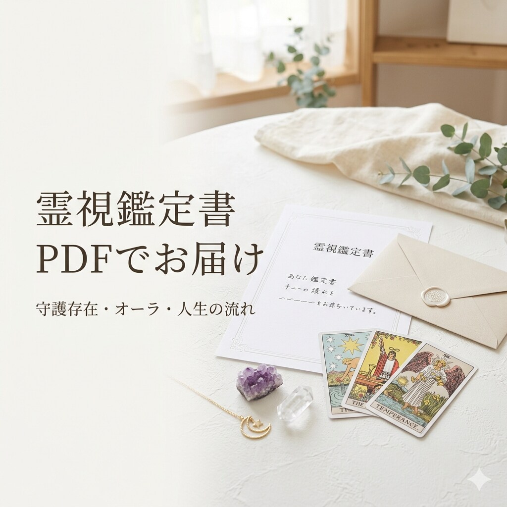 霊視で人生の流れを鑑定書にします 守護存在・オーラ・今の流れを鑑定書に イメージ1