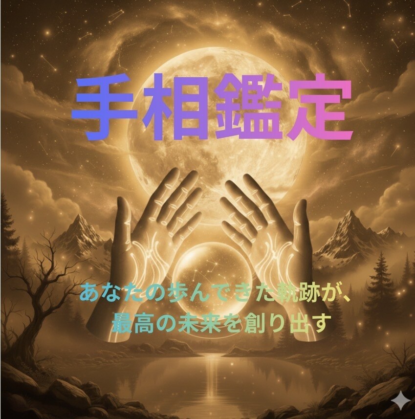 希星が手のひらの輝きを読み、未来を照らします 満月の光の様にあなたの宿命を映し出し、幸せへの一歩を支えます イメージ1