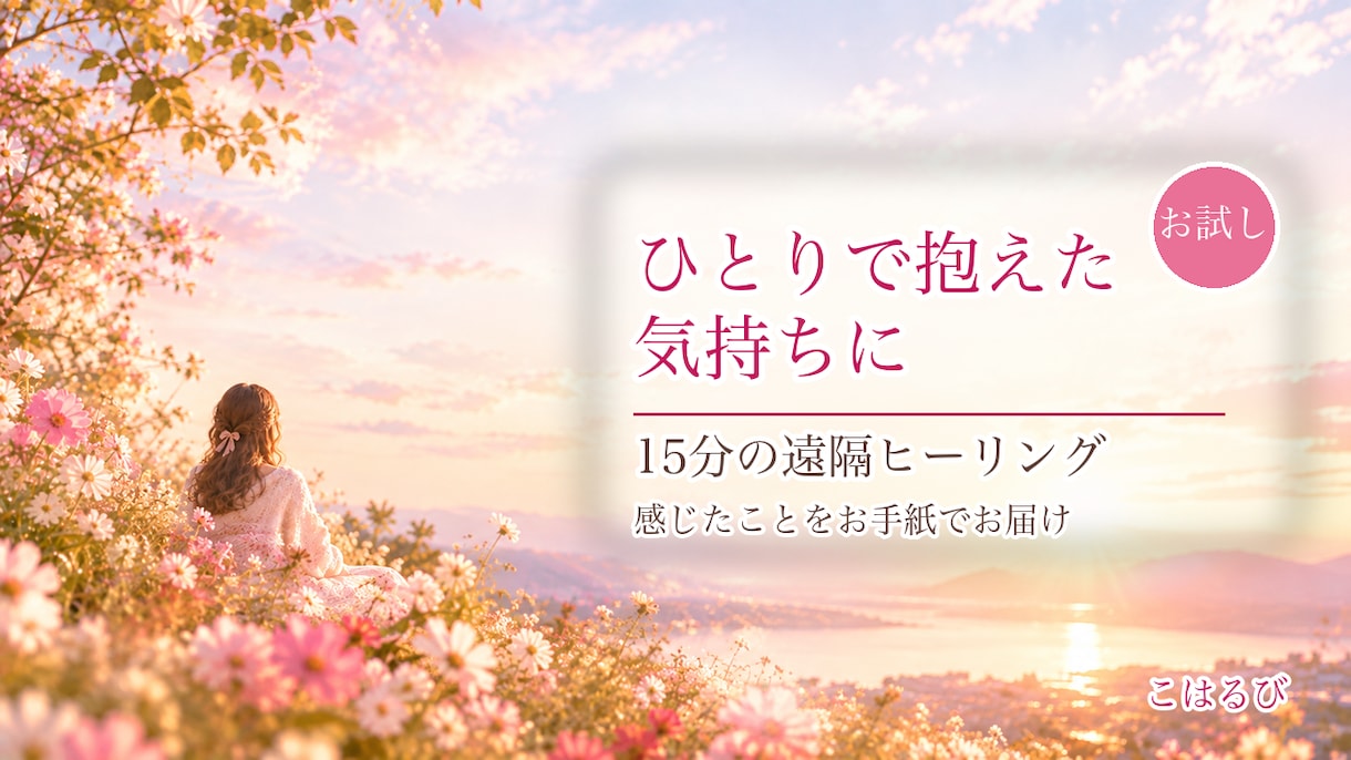 沈んだ心に、あたたかな遠隔ヒーリングを届けます はじめての方へ｜15分のヒーリングとお手紙 イメージ1