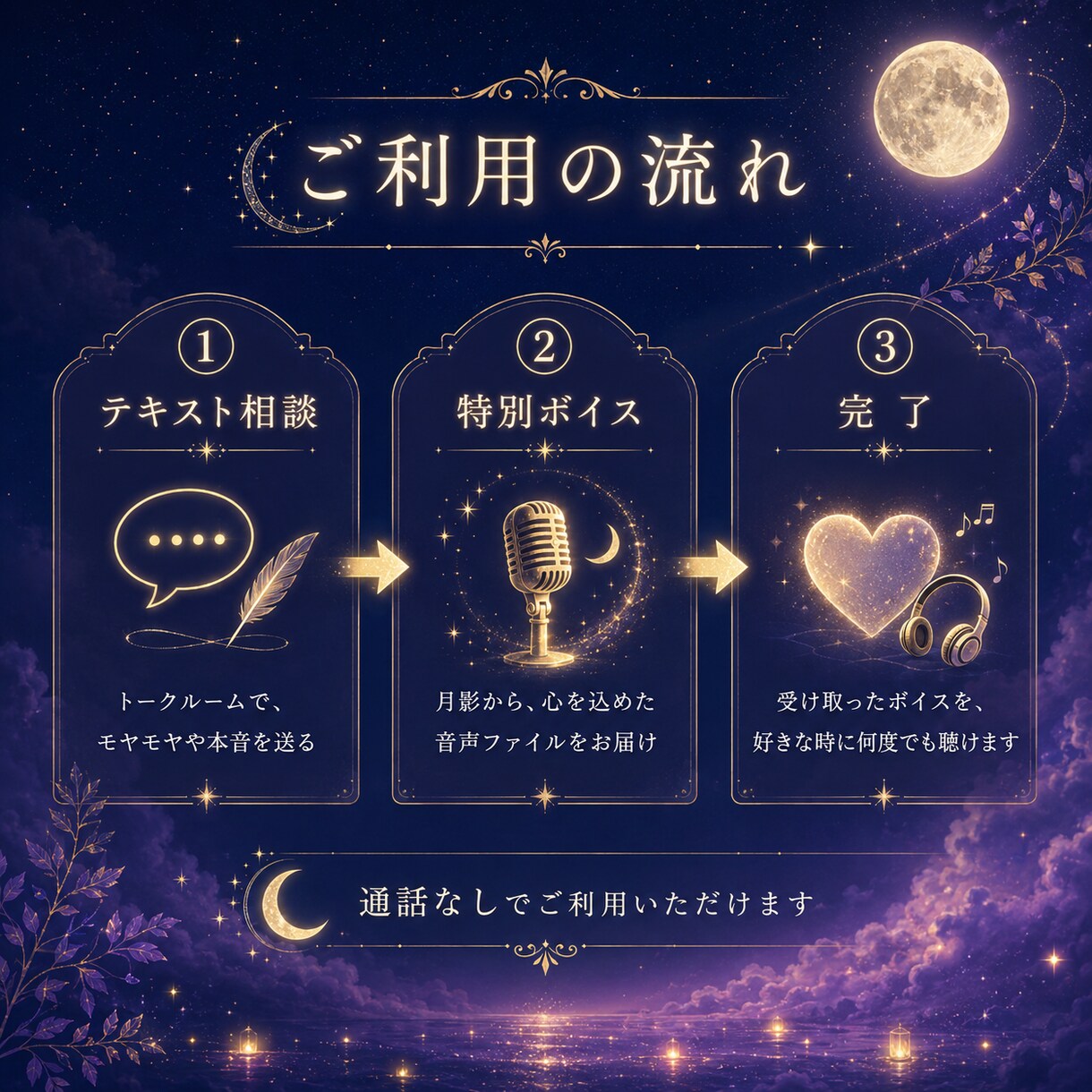 女性限定で本音を包み込み特別ボイス届けます ​否定ゼロで頑張る女性のモヤモヤを優しく解放する癒やし音声 イメージ3