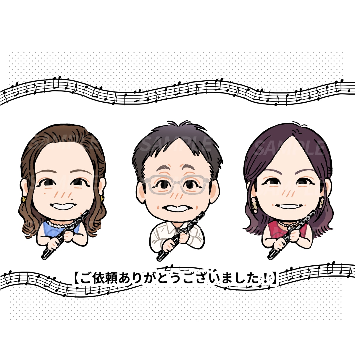 幅広い御年代可！お顔のイラストお描きします かわいい表情が目を惹く！アイコンや似顔絵プレゼントにも◎ イメージ5